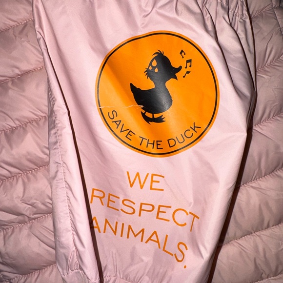 ⚡️NWT Save The Duck Plumtech Womens Blush Pink Puffer Jacket Vest Size 1 Small - Picture 9 of 16